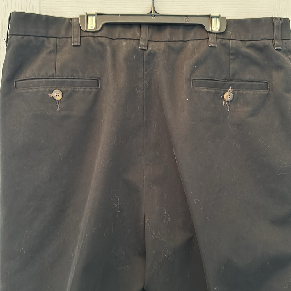 3/$15 HAGGAR PREMIUM NO-IRON BLACK MENS PANTS 38x34 - 4 Pockets Crease like new! - Picture 6 of 8